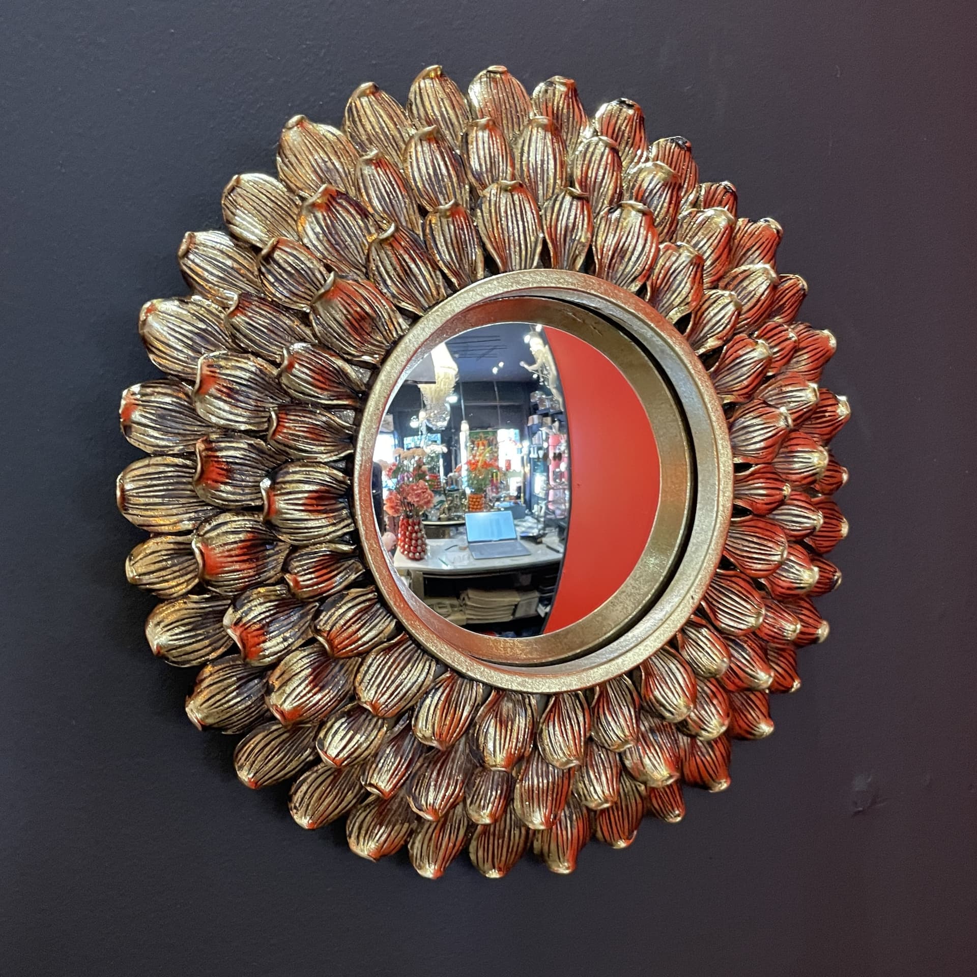 Miroir convexe floral